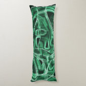 左の緑のアクリルストリップ、交差オーバーラップ ボディピロー (裏面 (縦))