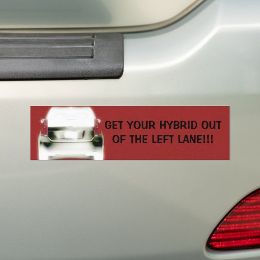 左の車線からあなたの雑種を抜き出して下さい バンパーステッカー (車上)