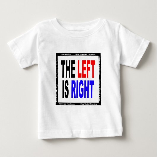 左は右です ベビーTシャツ (正面)