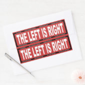 左は右です 長方形シール (封筒)