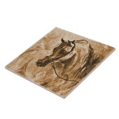 左へのアラビアの馬 タイル (側面)