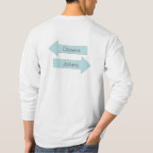 左へのピエロ、右へのジョーカー! Tシャツ (裏面)