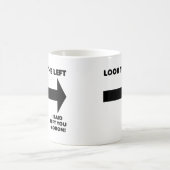 左を見ておかしいマグカップ コーヒーマグカップ (中央)