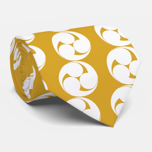 左三つ巴(素描き) ネクタイ (ロール)