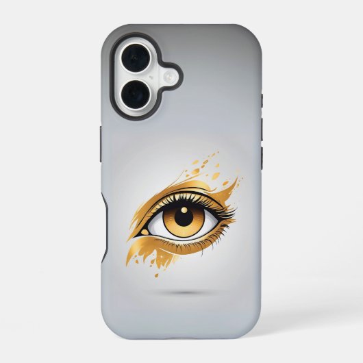 左側のゴールデンアイ iPhone 16ケース (裏面)