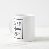 左側通行標識 コーヒーマグカップ (正面左)