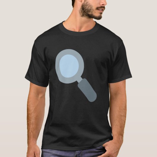 左傾きの虫眼鏡 Tシャツ (正面)