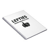 左利きには贈り物の権利離れがある ノートブック (右側)