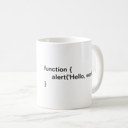 左利きのこんにちはの世界のマグ コーヒーマグカップ (正面右)