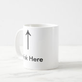 左利きのためのここの飲み物のコーヒーカップ コーヒーマグカップ (正面左)