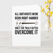 左利きのギタリストへのギフト レフティギター プレイヤー カード (黄色い花)