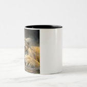 左利きのトラのマグ ツートーンマグカップ (中央)