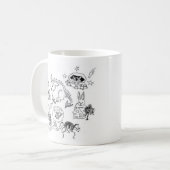 左利きのプロットのバニーのマグ コーヒーマグカップ (正面左)