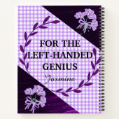 左利きのリリーのワンピースのような学校指定の紋様入りオーダーメイド ノートブック (裏面)