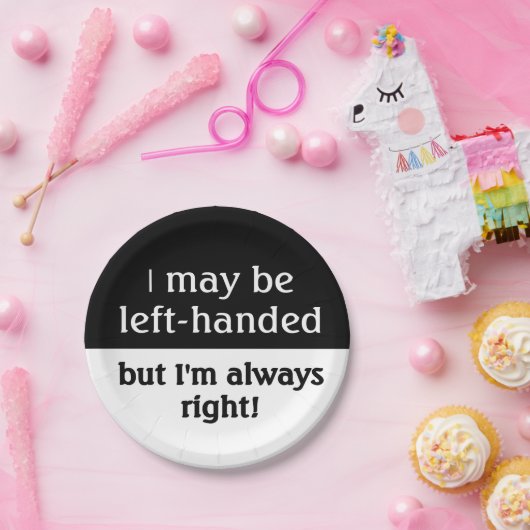 左利きの人々のユーモア ペーパープレート (パーティー)