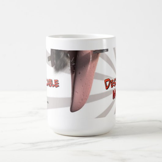 左利きの卑劣な人のマグ コーヒーマグカップ (中央)