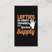 左利きの左利きのギフトのプライドLeftie 名刺 (正面)