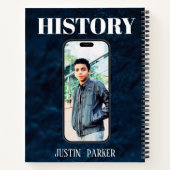 左利きの海軍抽象名写真主題少年たち ノートブック (裏面)