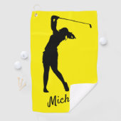 左利きの「ゴルファーミシェル」 Y&Bゴルフ ゴルフタオル (インサイチュ)