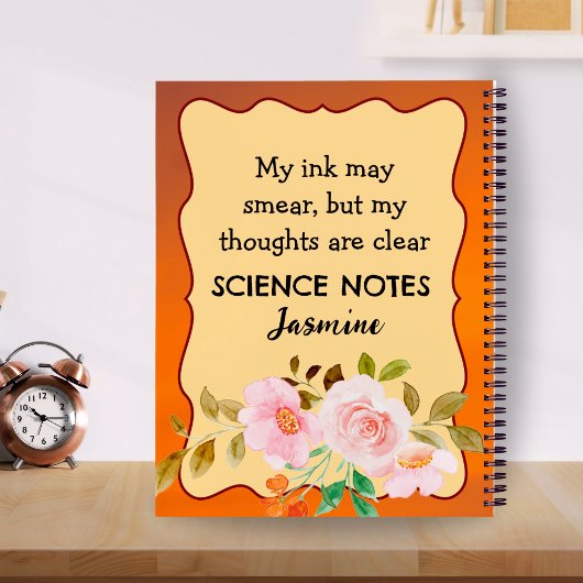 左利き専用ノートブック - かわいい花柄スタイル ノートブック