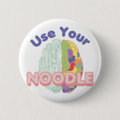 左及び右脳 缶バッジ (正面)