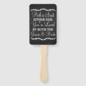 左右のサイド黒板のシートを選結婚択 ハンドファン (正面)