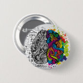 左右の頭脳 缶バッジ (正面&裏面)