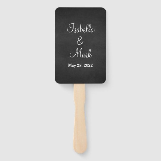 左右の黒板のサインを結婚選ぶ ハンドファン (裏面)