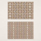 左右対称のデザイン機能を示す茶色の敷物 (正面&裏面)