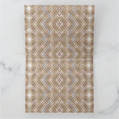 左右対称のデザイン機能を示す茶色の敷物 カード (内部)