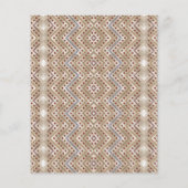 左右対称のデザイン機能を示す茶色の敷物 チラシ (裏面)