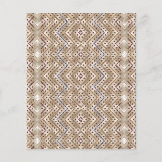 左右対称のデザイン機能を示す茶色の敷物 チラシ (正面)