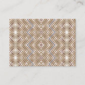 左右対称のデザイン機能を示す茶色の敷物 予約カード (正面)