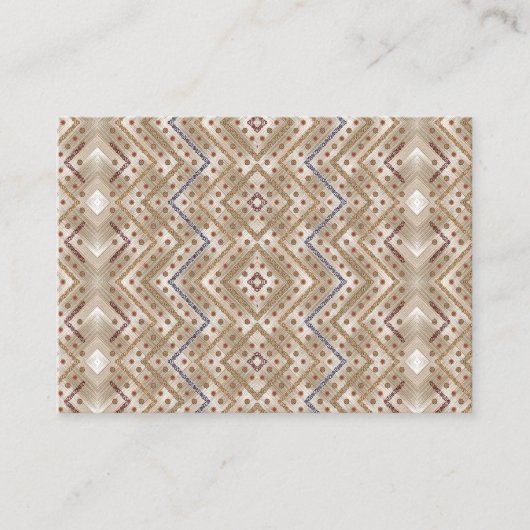 左右対称のデザイン機能を示す茶色の敷物 予約カード (正面)