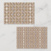 左右対称のデザイン機能を示す茶色の敷物 予約カード (正面/裏面)