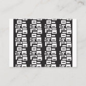 左右対称の白い幾何学的デザインと鮮明な円 プレイスカード (裏面)