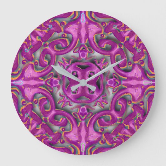 左右対称パターン（アズレホスなど） ラージ壁時計 (正面)