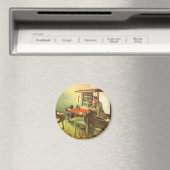 左向きの織り手 スピニングホイール マグネット (インサイチュ (食洗機))