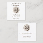 左官石積み乾燥壁 スクエア名刺 (正面/裏面)