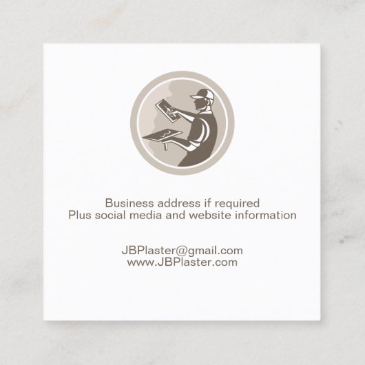 左官石積み乾燥壁 スクエア名刺 (裏面)