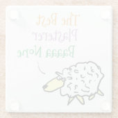 左官硝子コースター用羊デザイン ガラスコースター (裏面)