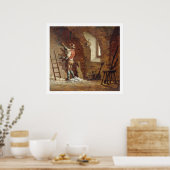 左官， c.1807 (パネル油) ポスター (キッチン)