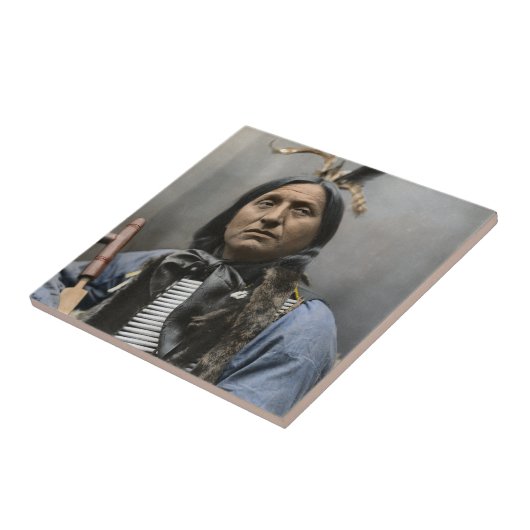 左手くまのOgala主なスー族のヴィンテージ タイル (側面)