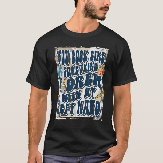左手で描いたみたい Tシャツ (正面)
