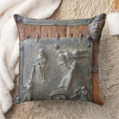 左手のドアからのパネル、12世紀(bronz クッション (ブランケット)