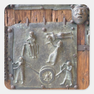 左手のドアからのパネル、12世紀(bronz スクエアシール