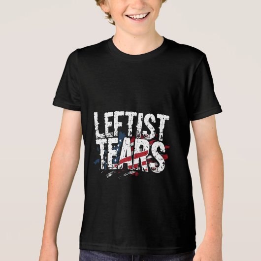 左派の涙自由主義の民主党議員カマル・ハリス トライブレンドTシャツ (正面)