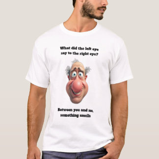 左目と右目におかしいにおいがするグラフィックデザイン Tシャツ