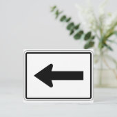 左矢印通り標識 ポストカード (スタンド正面)