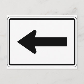 左矢印通り標識 ポストカード